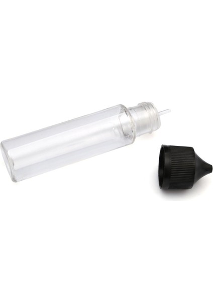 60 ml Gorilla - Pet Damlalık Şişe - Likit - Şeffaf - Siyah Kilit Kapaklı - Boş Şişe 25 Adet