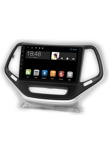 MYG-432 Serisi Jeep Cherokee 2014-2017 Model Uyumlu 4gb Ram 32GB Hafıza 4+32 Carplay Android Auto Destekli Multimedya Navigasyonlu Teyp