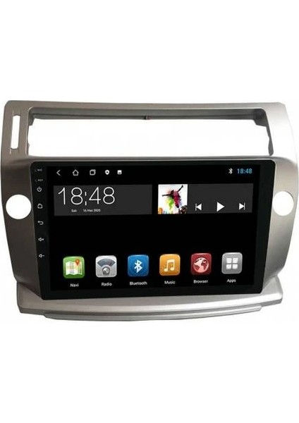 MYG-8128 Serisi Citroen C4 2005-2012 Model Uyumlu 8gb Ram 128GB Hafıza Carplay Android Auto Destekli Multimedya Oem Navigasyonlu Teyp