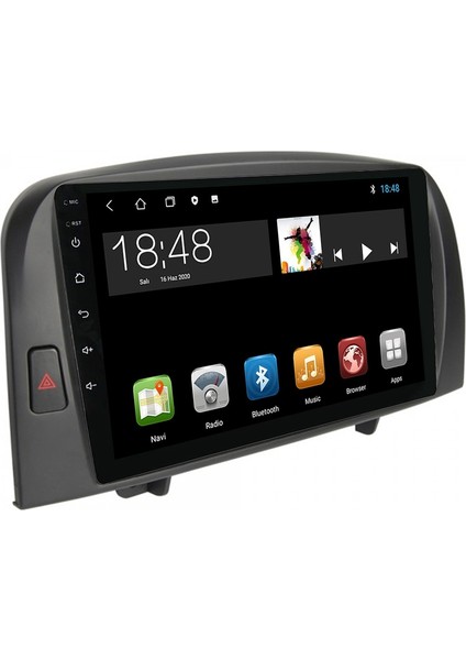 MYG-464 Serisi Hyundai Sonata 2004-2008 Model Uyumlu 4gb Ram 64GB Hafıza 4+64 Carplay Android Auto Destekli Multimedya Navigasyonlu Teyp