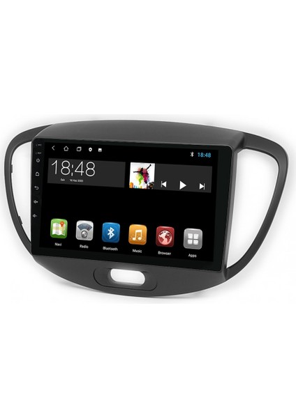 MYG-8128 Serisi Hyundai I10 2008-2011 Model Uyumlu 8gb Ram 128GB Hafıza 8+128 Carplay Android Auto Destekli Multimedya Navigasyonlu Teyp