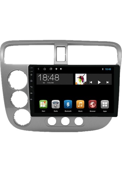 MYG-432 Serisi Honda Civic Vtech 2001-2006 Model Uyumlu 4gb Ram 32GB Hafıza 4+32 Carplay Android Auto Destekli Multimedya Navigasyonlu Teyp