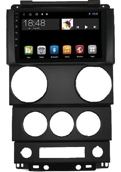 MYG-464 Serisi Jeep Wrangler Rubicon 2007-2010 Model Uyumlu 4gb Ram 64GB Hafıza 4+64 Carplay Android Auto Destekli Multimedya Navigasyonlu Teyp