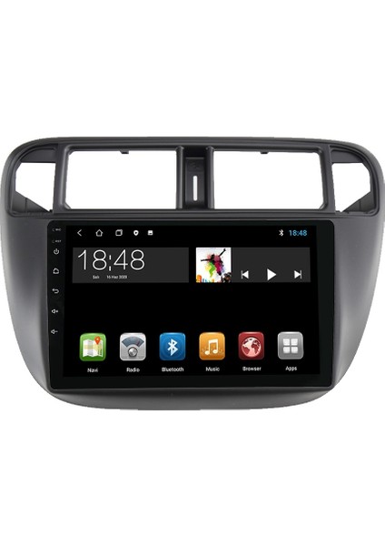 MYG-8128 Serisi Honda Civic Ies 1997-2001 Model Uyumlu 8gb Ram 128GB Hafıza 8+128 Carplay Android Auto Destekli Multimedya Navigasyonlu Teyp