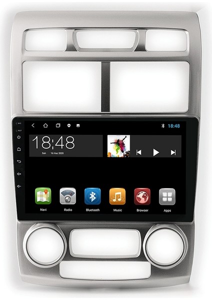 MYG-464 Serisi Kia Sportage 2005-2009 Model Uyumlu 4gb Ram 64GB Hafıza 4+64 Carplay Android Auto Destekli Multimedya Navigasyonlu Teyp