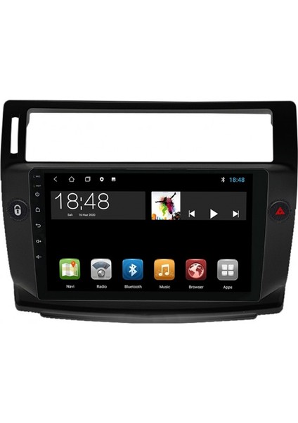 MYG-432 Serisi Citroen C4 Siyah Çerçeve 2004-2010 Model Uyumlu 4gb Ram 32GB Hafıza 4+32 Carplay Android Auto Destekli Multimedya Navigasyonlu Teyp