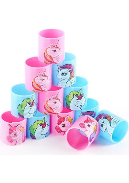 4 Adet Stres Yayı Unıcorn Stres Oyuncakları Akordiyon Yay Stres Oyunları Eğitici Oyuncak Yay modelleri