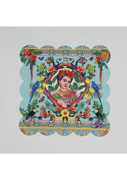 Dekoratif Kadın Desenli Dijital Baskılı Kumaş Kokteyl Peçetesi Lazer Kesimli