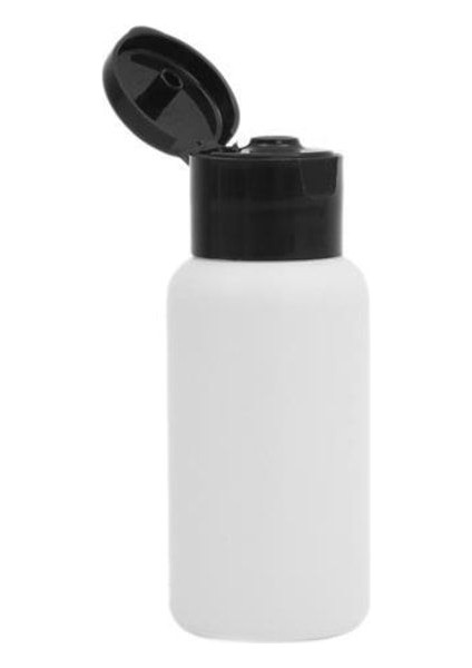 50ml-Flıptop-Siyah Kapaklı-Dezenfektan-Kolonya-Likit Şişe-25 Adet