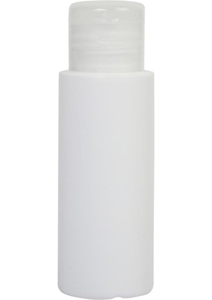 60ml-Flıptop - Şeffaf Kapalı-Dezenfektan-Kolonya-Likit Şişe-10 Adet
