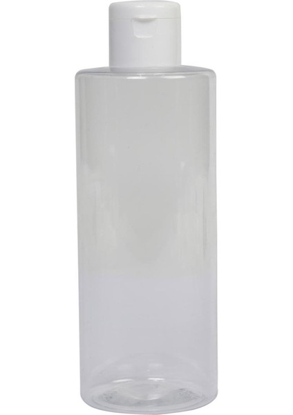 250 ml-Fliptop-Beyaz Kapaklı-Dezenfektan-Kolonya-Likit Şişe-10 Adet