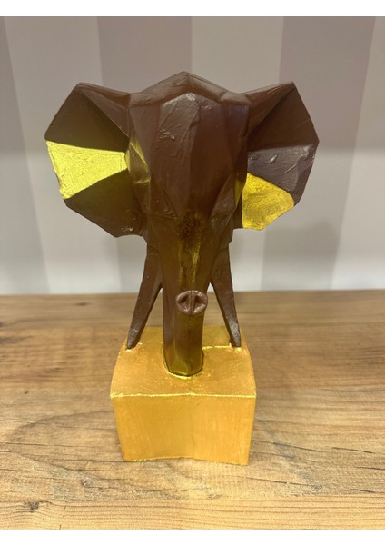 Dekoratif Fil Obje - Gold