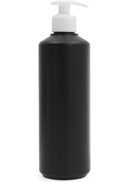 500ml - Sıvı Sabun Pompalı - Siyah - Polietilen Şişe - 5 Adet