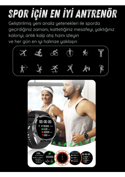 Spor Watch Gt4 Maximum Klasik Gümüş Erkek Akıllı Saat Sesli Görüşmeli