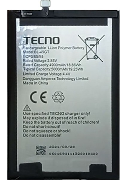 Spark 9T Batarya Pil Sıfır Orijinal