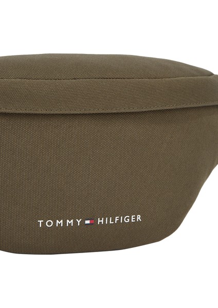 Tommy Hilfiger Haki Erkek Bel Çantası Th Element Bumbag