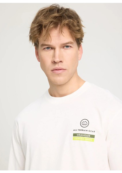 Bisiklet Yaka Beyaz Erkek T-Shirt W241550 modelleri