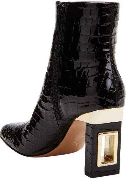 Siyah Kadın Topuklu Bot KP2697 fırsatları