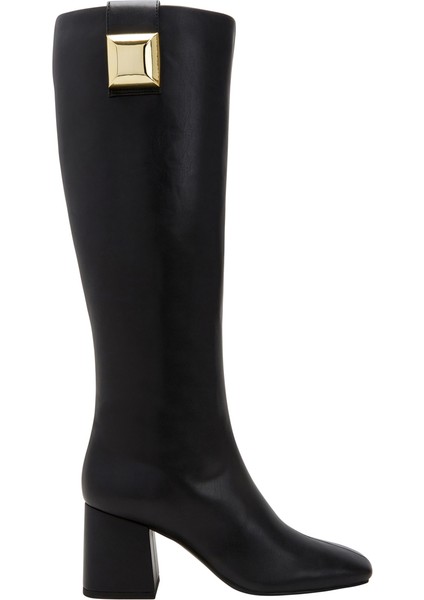 Geminni Kadın Siyah Topuklu Çizme