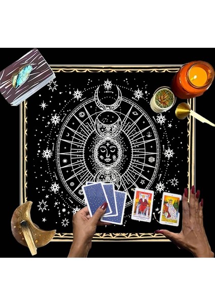 Sunak Bezi, , Spiritüel Tarot Bezi Astroloji Tarot Duvar Dekoru, Kutsal Bez
