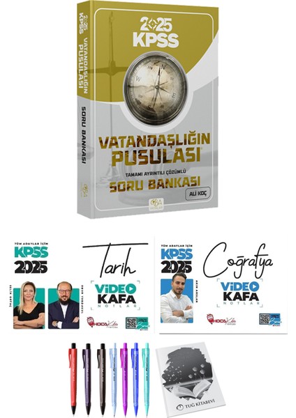 2025 Kpss Tarih Coğrafya Video Kafa Notlar - Cba Yayınları 2025 Kpss Vatandaşlığın Pusulası Soru Bankası Çözümlü