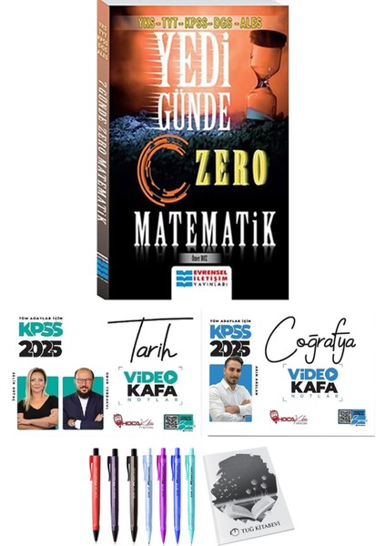 2025 Kpss Tarih Coğrafya Video Kafa Notlar - Evrensel Yedi Günde Zero Matematik