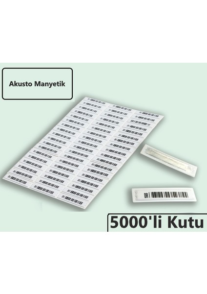 Akusto Manyetik Dr Barkodlu Alarm Etiketi 5000'li Kutu
