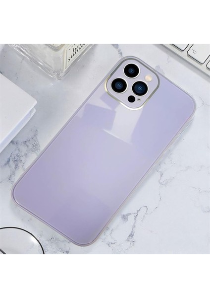 iPhone 12 Pro Max Parlak Cam Kamera Korumalı Telefon Kılıfı