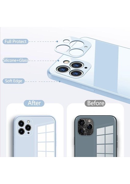 iPhone 12 Pro Max Parlak Cam Kamera Korumalı Telefon Kılıfı modelleri