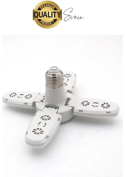 Özel Tasarım 4 Kollu Kanatlı Katlanabilir Yüksek Lümenli Tasarruflu Pervane LED Lamba Ampul Işık indirimleri