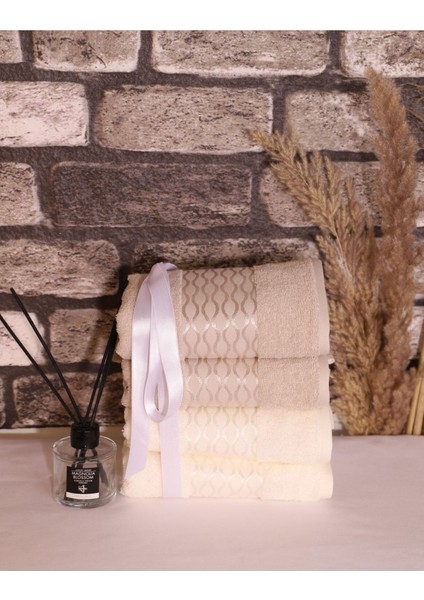 Elissa taş-krem 50 x 80 cm havlu 4lü