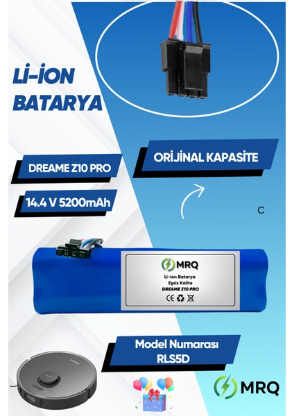 Dreame Z10 Pro Robot Süpürge Bataryası 5200MAH Batarya