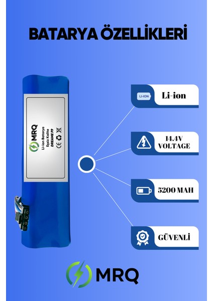 Dreame F9 Robot Süpürge Bataryası (Orijinal Kapasite) 5200MAH Batarya