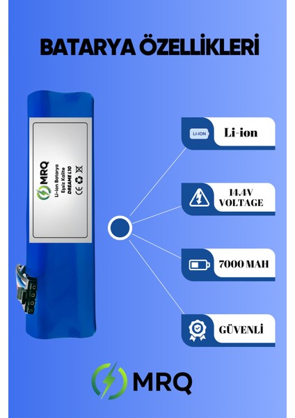 Dreame L10 Robot Süpürge Bataryası (Ultra Yüksek Kapasite) 7000MAH Batarya fiyatları