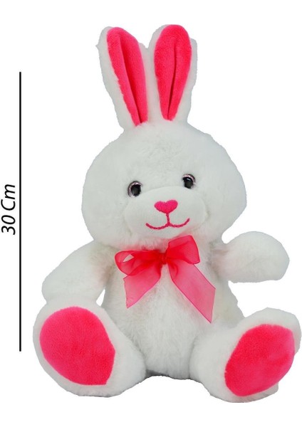 Peluş Tavşan Oyuncak (Pembe) 30 cm