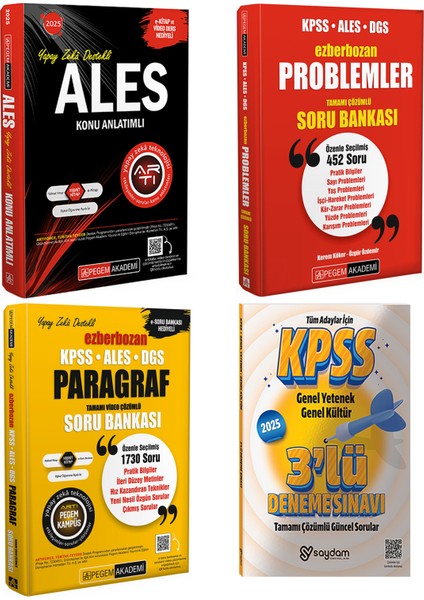 2025 ALES Konu Anlatımı - Ezberbozan Çözümlü Problemler - Paragraf Soru BANKASI - 2025 GYGK 3 Deneme