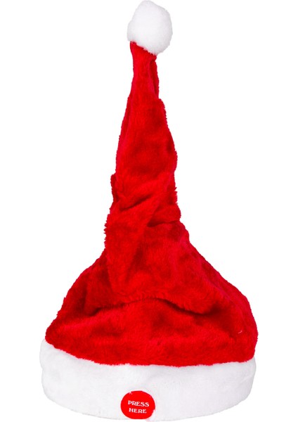 Yılbaşı Süsü Noel Baba Şapkası Hareketli ve Müzikli 25 Cm. modelleri