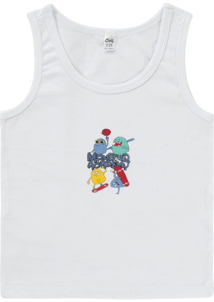 Erkek Çocuk 2'li Atlet Set 2-10 Yaş Beyaz fiyatları