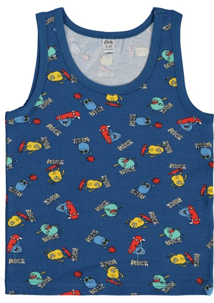 Erkek Çocuk 2'li Atlet Set 2-10 Yaş Beyaz modelleri