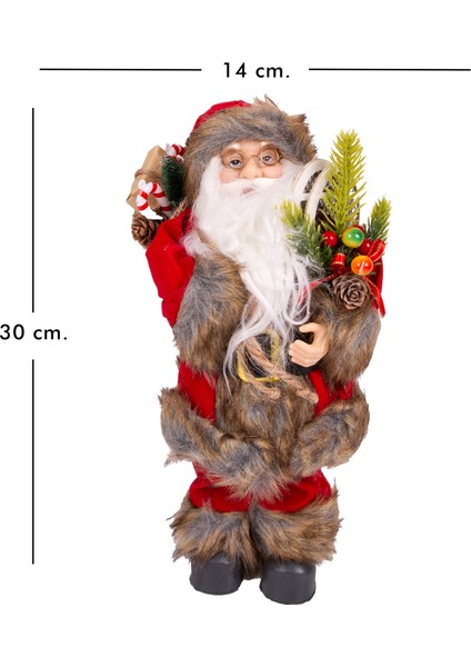 Yılbaşı Noel Baba Hediye Çuvallı Yılbaşı Dekorlu Kırmızı 30 Cm. indirimleri
