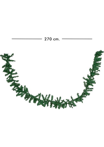 Yılbaşı Süsü Çam Garland 253 Dallı Yeşil 270 Cm. modelleri
