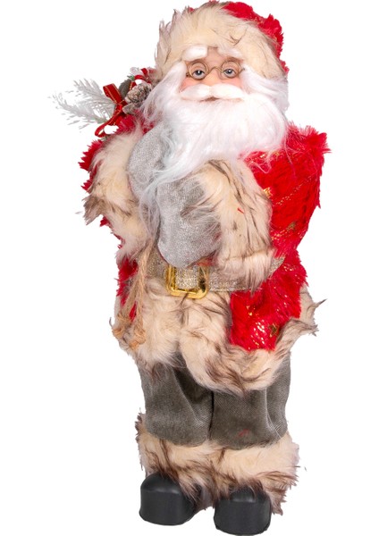 Yılbaşı Noel Baba Gold Hediye Çuvallı Yeşil Pantalonlu Fenerli Kırmız fırsatları