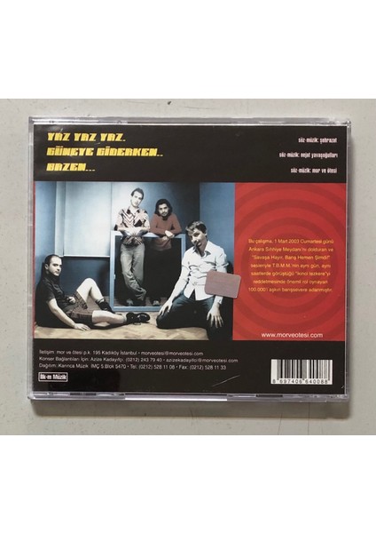 Mor ve Ötesi Yaz CD (Orjnal Dönem Baskı Cd)