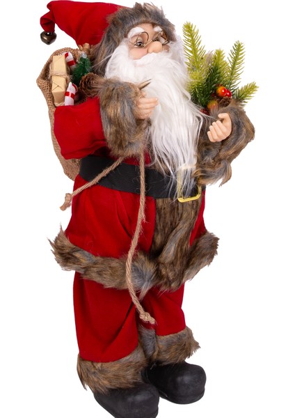 Yılbaşı Noel Baba Hediye Çuvallı Yılbaşı Dekorlu Kırmızı 45 Cm. fiyatları