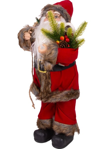 Yılbaşı Noel Baba Hediye Çuvallı Yılbaşı Dekorlu Kırmızı 45 Cm. fırsatları