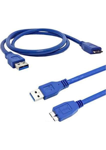5 Metre USB 3.0 Harici Harddisk Kablosu 5 Metre USB 3.0 Micro USB B Kablo