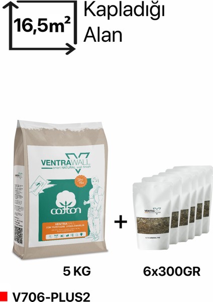 Isı ve Ses Yalıtımlı Sürülen Altın Mineral Taşlı Krem Duvar Kağıdı -V706-PLUS2-5KG-16,5M²