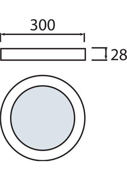 CAROLİNE-24W GÜNIŞIĞI S.Ü.YUVARLAK LED PANEL