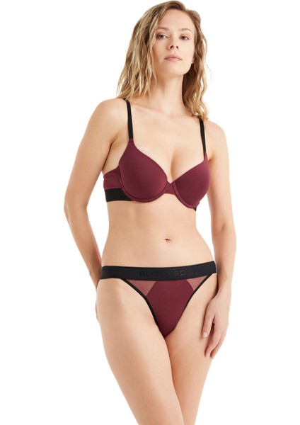 Kadın Brazilian Slip 51645 - Bordo modelleri