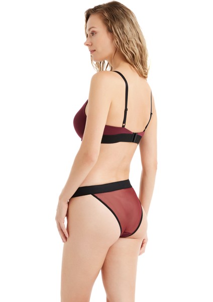 Kadın Brazilian Slip 51645 - Bordo fırsatları
